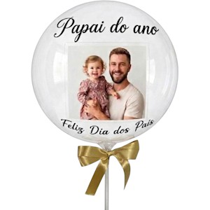 Balão Bubble Com Foto e Frase