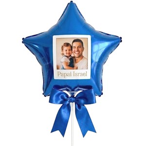 Balão Estrela Azul Com Foto