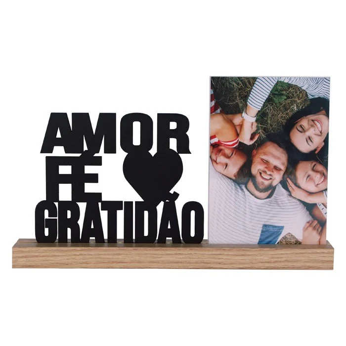 Porta Retrato Amor Fé Gratidão
